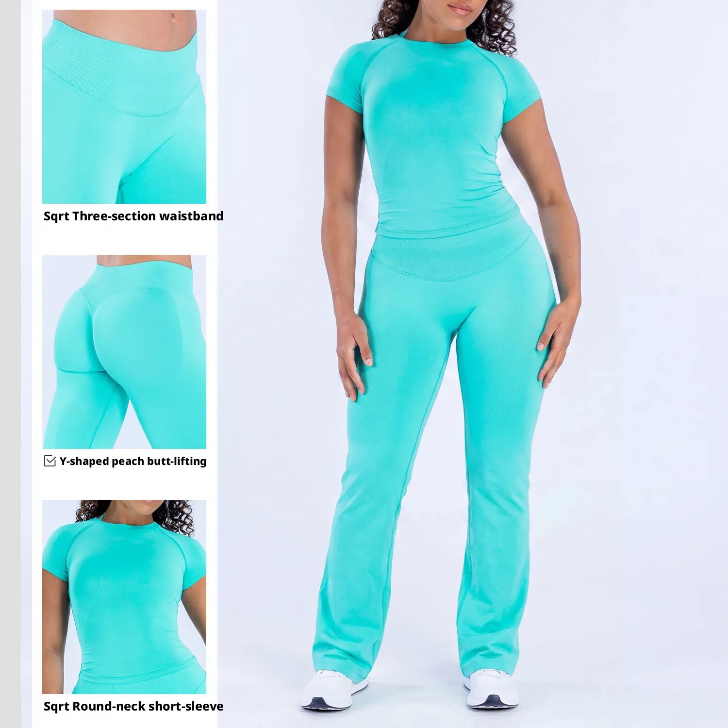 Yoga Fitness Set - DenyfWomen Set Yoga 2 Pezzi, Abbigliamento