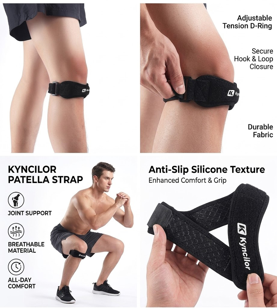 Knee Sleeve Compression - 1 Manicotto Sportivo per Gamba, Manicotto