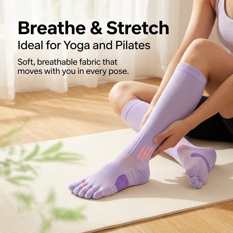 1/6 Paia di Calze Lunghe da Do - Yoga & Fitness Classes By Niharika Zirakpur Reviews recensione e prezzo