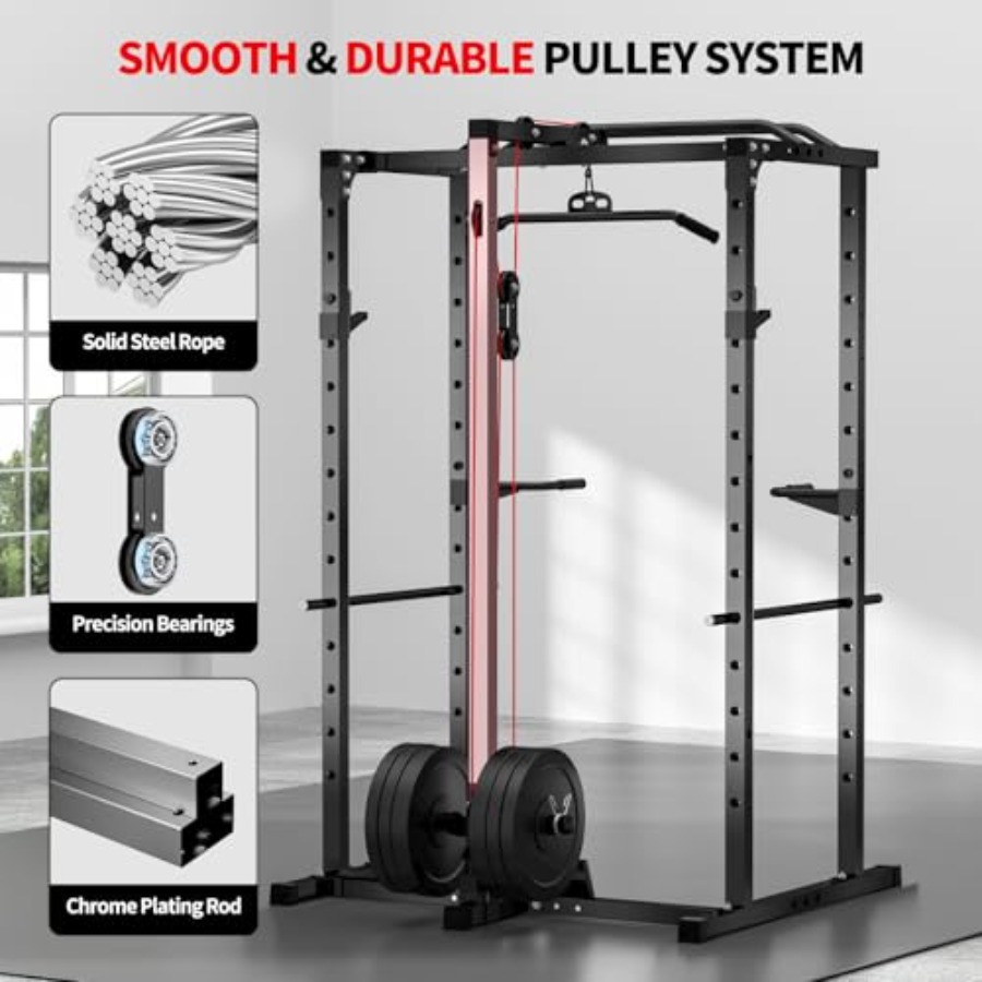 Power Rack per Home Gym con La - Lat Pulldown Bar recensione e prezzo