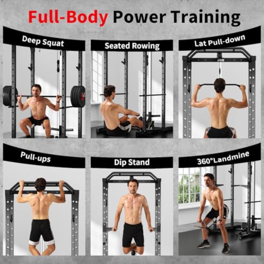 Power Rack per Home Gym con La - Lat Pulldown Bar recensione e prezzo